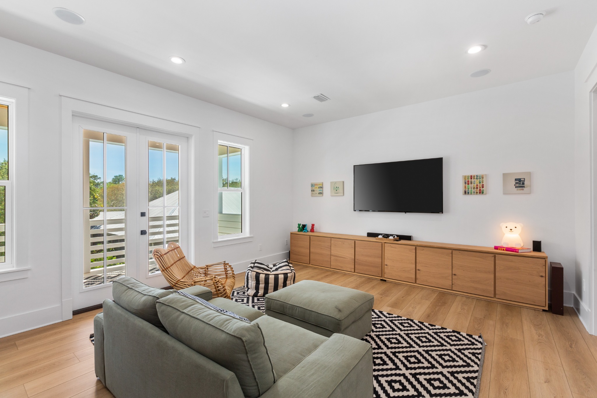 Family room with sectional sofa